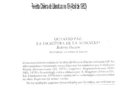 La escritura de la ausencia