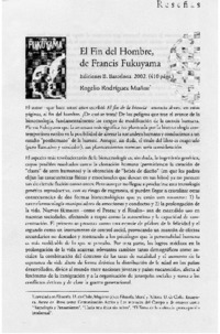 El fin del hombre, Francis Fukuyama
