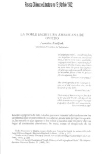 La doble escritura americana de Oviedo