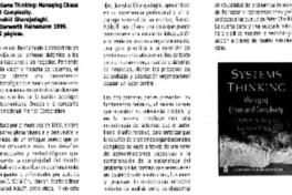 Systems thinking, managing chaos and complexity.