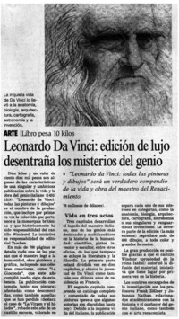 Leonardo Da Vinci: edición de lujo desentraña los misterios de genio.