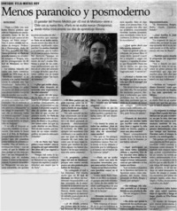 Menos paranoico y posmoderno