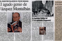 El agudo genio de Vázquez Montalbán.