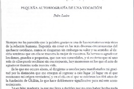 Pequeña autobiografía de una vocación