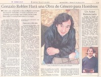 Gonzalo Robles hará una obra de género para hombres