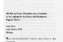 Mi vida es Cristo"