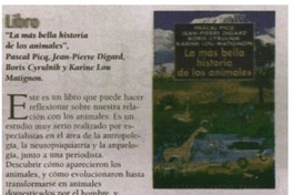 La más bella historia de los animales".