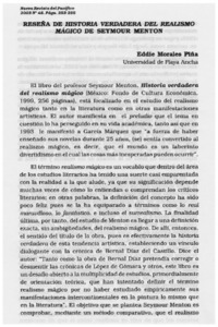 Reseña de historia verdaera del realismo mágico de Seymour Menton