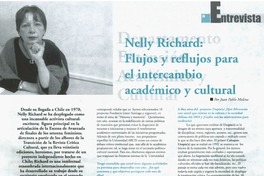 Nelly Richard: flujos y reflujos para el intercambio académico y cultural