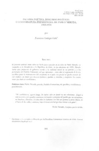 Palabra poética, discurso político