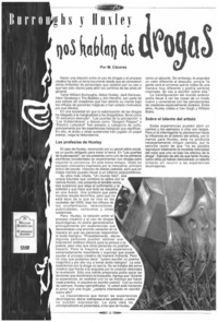 Burroughs y Huxley nos hablan de drogas