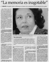 "La memoria es inagotable"