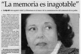 "La memoria es inagotable"