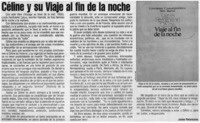 Céline y su viaje al fin de la noche