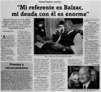 "Mi referente es Balzac, mi deuda con él es enorme"