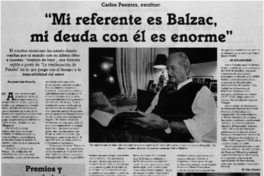 "Mi referente es Balzac, mi deuda con él es enorme"