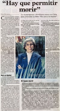 "Hay que permitir morir"