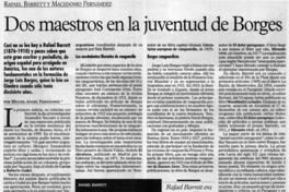 Dos maestros en la juventud de Borges