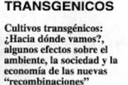 Transgénicos.