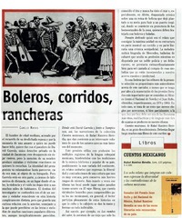 Boleros, corridos, rancheras