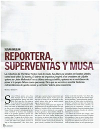 Reportera, superventas y musa