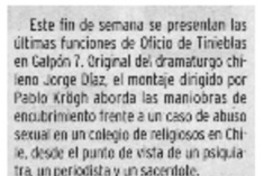 Ultimas funciones de Oficio de Tinieblas