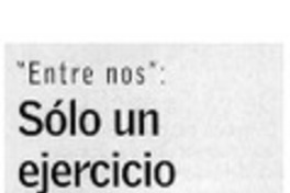 Sólo un ejercicio menor