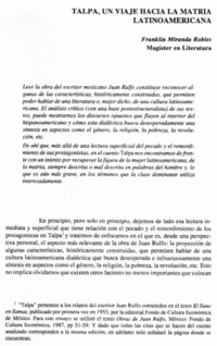 Talpa, un viaje hacia la matria latinoamericana