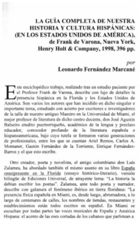 La guía completa de nuestra historia y cultura hispánicas, (en los Estados Unidos de América), de Frank de Varona