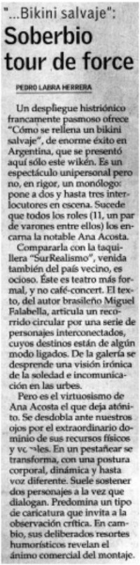 Soberbio tour de force