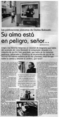 Su alma está en peligro, señor...