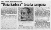 "Doña Bárbara" toca la campana