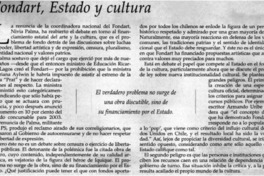 Fondart, Estado y cultura.