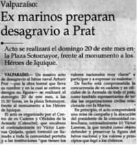 Ex marinos preparan desagravio a Prat.