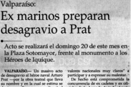 Ex marinos preparan desagravio a Prat.