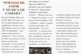 Pomas de amor y música de cámara"