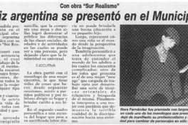 Actriz argentina se presentó en el Municipal