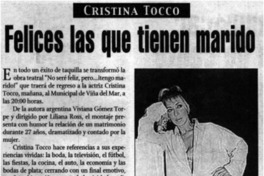 Felices las que tienen marido.