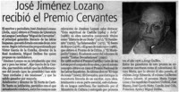José Jiménez Lozano recibió el Premio Cervantes.