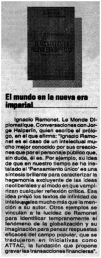 El mundo en la nueva era imperial.