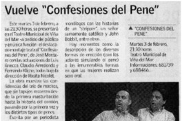Vuelve "Confesiones del Pene"
