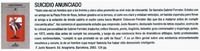 Suicidio anunciado.