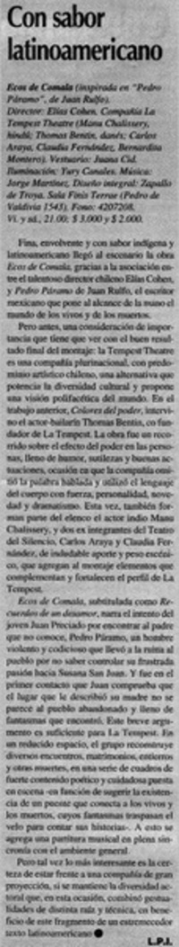 Con sabor latinoamericano