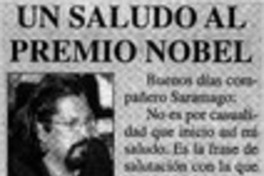 Un saludo al Premio Nobel