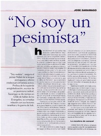 No soy un pesimista"
