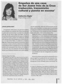 Empeños de una casa de Sor Juana Inés de la Cruz : traducción, transmición cultural y puesta en escena