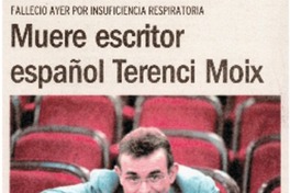 Muere escritor español Terenci Moix.