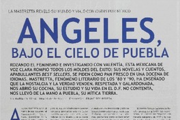 Angeles, bajo el cielo de Puebla