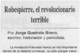 Robespierre, el revolucionario terrible.