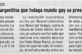 Polémica obra argentina que indaga mundo gay se presenta en Chile.